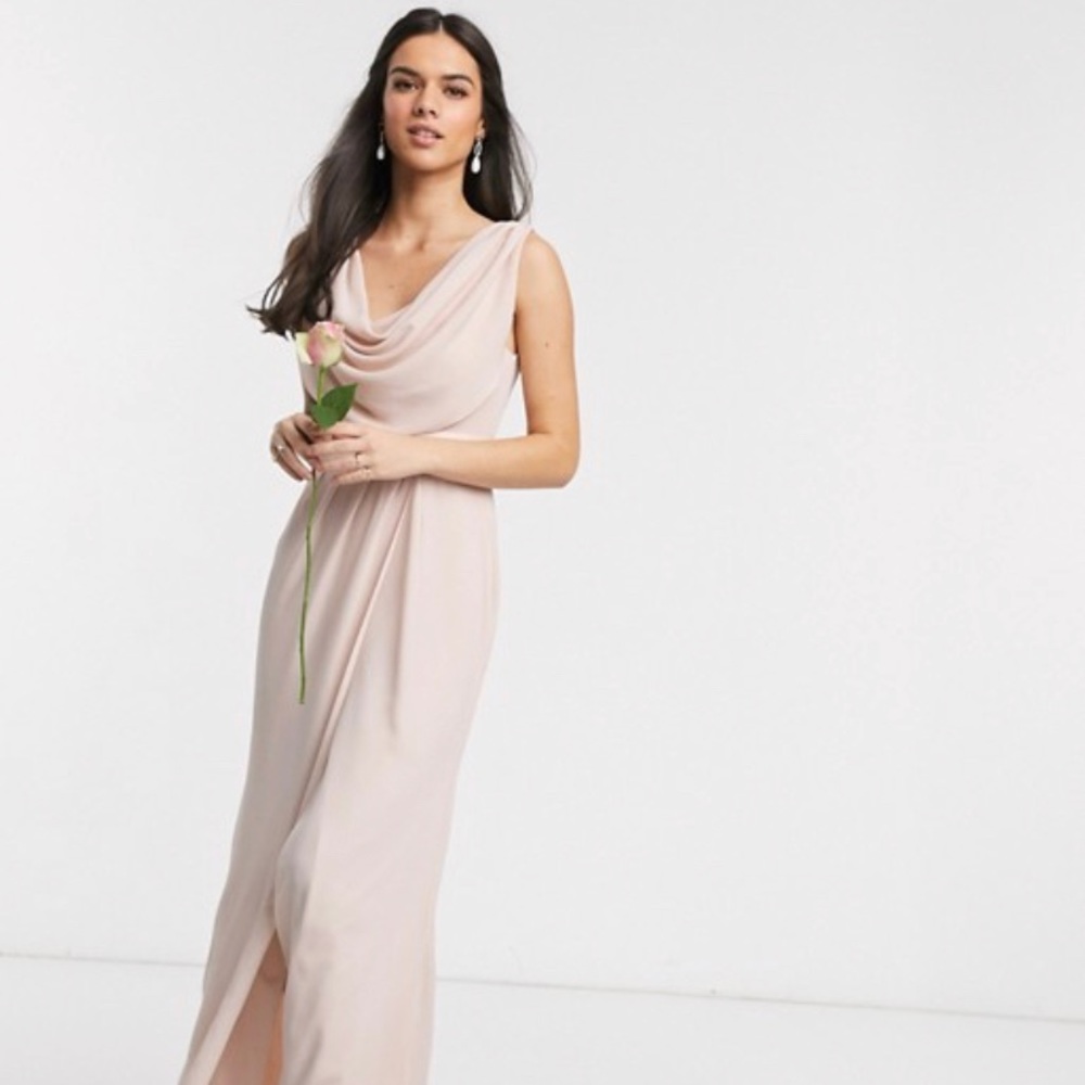 ASOS cowl front bridesmaid dress